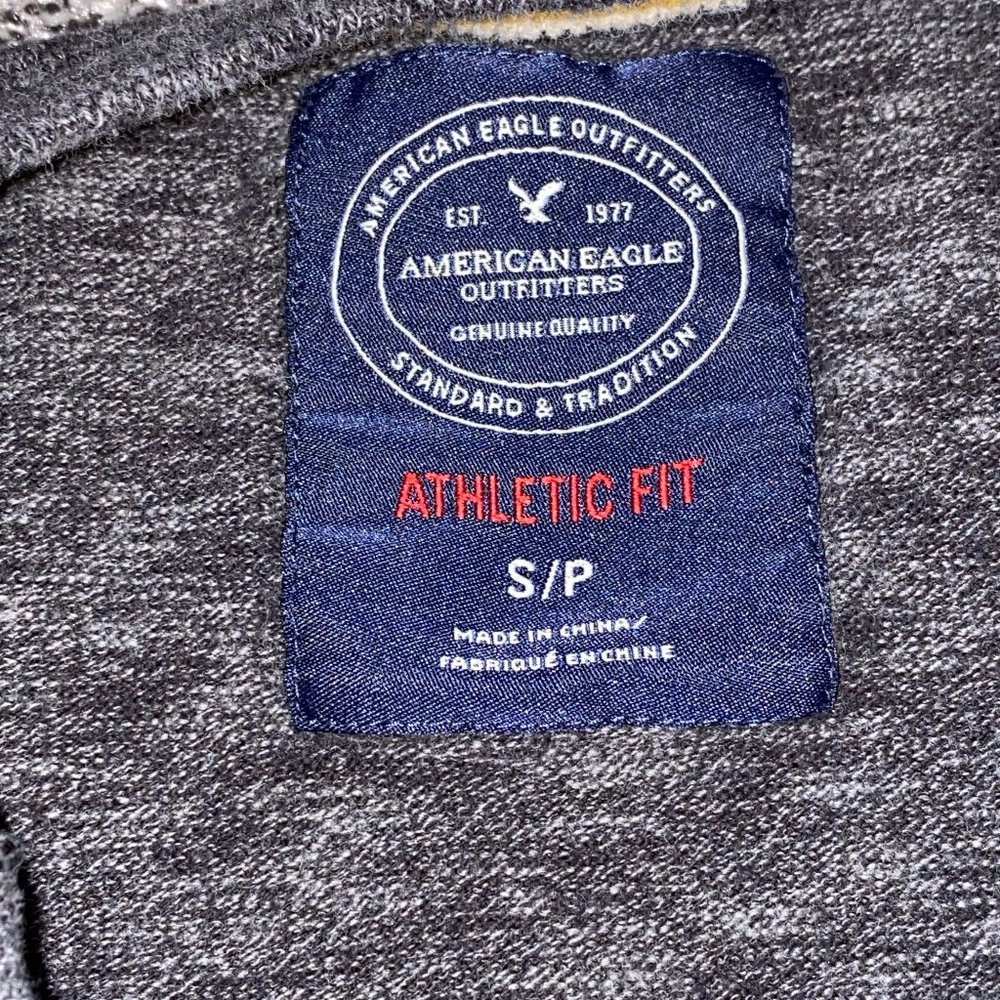 American Eagle Pullover V-neck long Sleeve Sweater Gray - Picture 5 of 6
